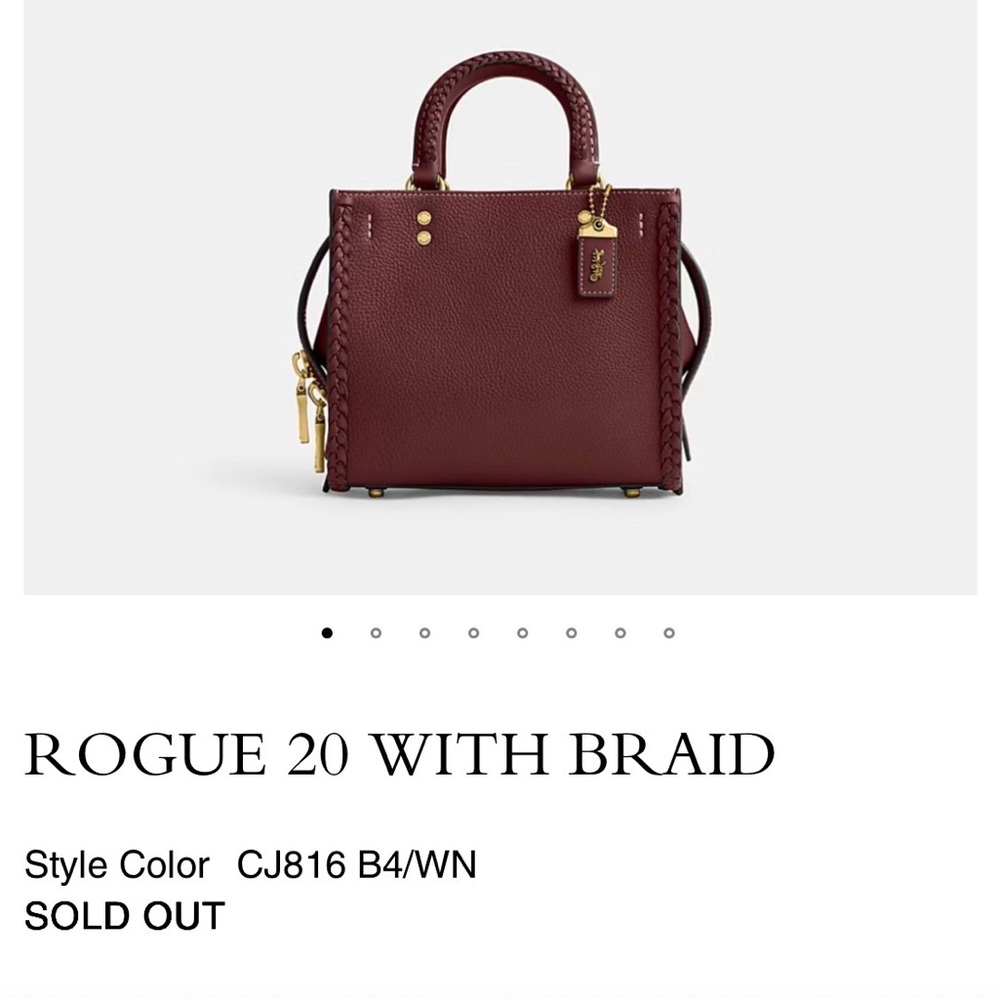 Coach Rogue 20 Satchel in Burgundy
